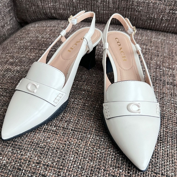 Coach Nikola Pointed Toe Hybrid Slingback Pump, Size 6 - Picture 8 of 8